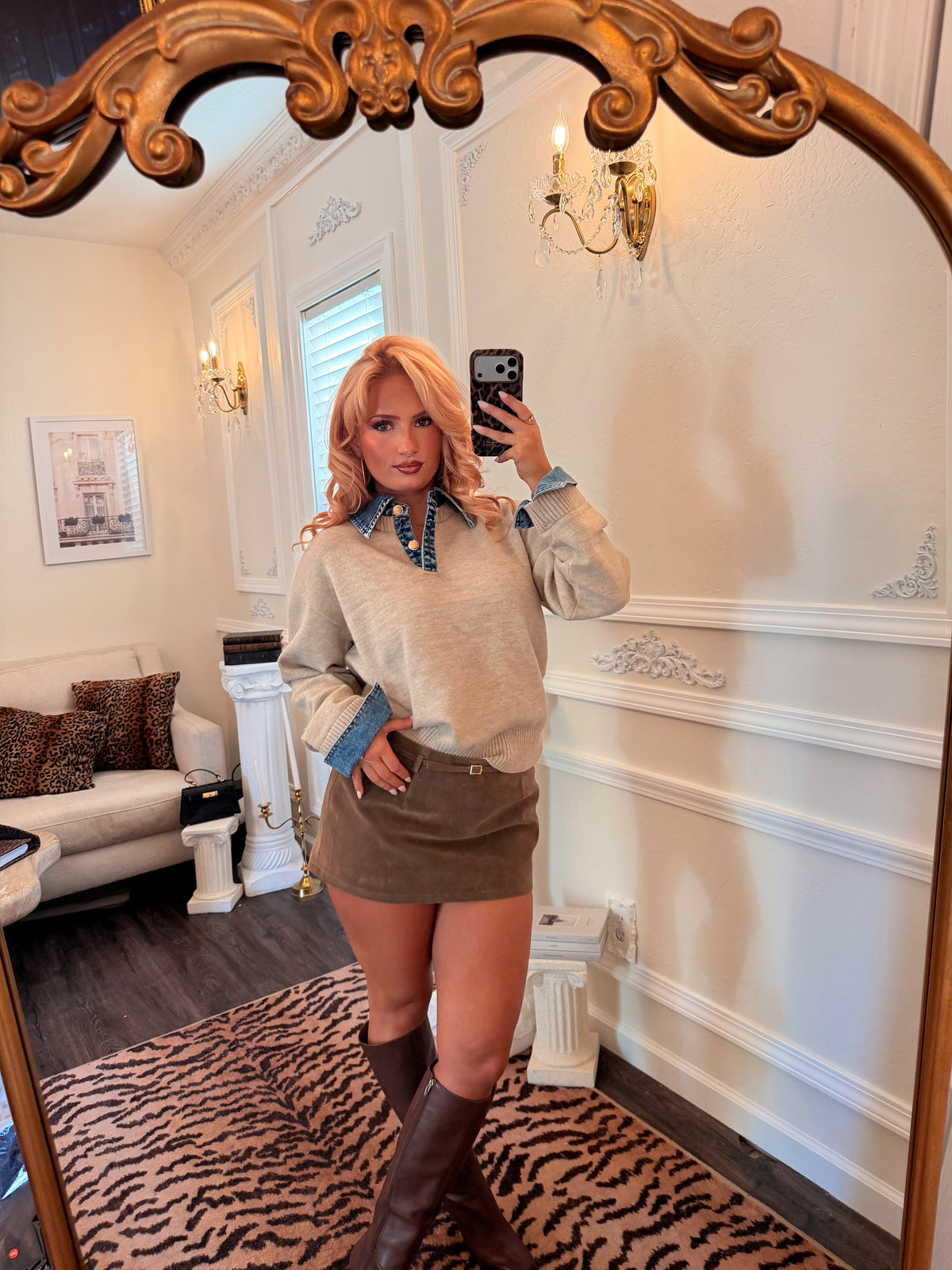 The Notting Hill Polo Sweater — Oatmeal