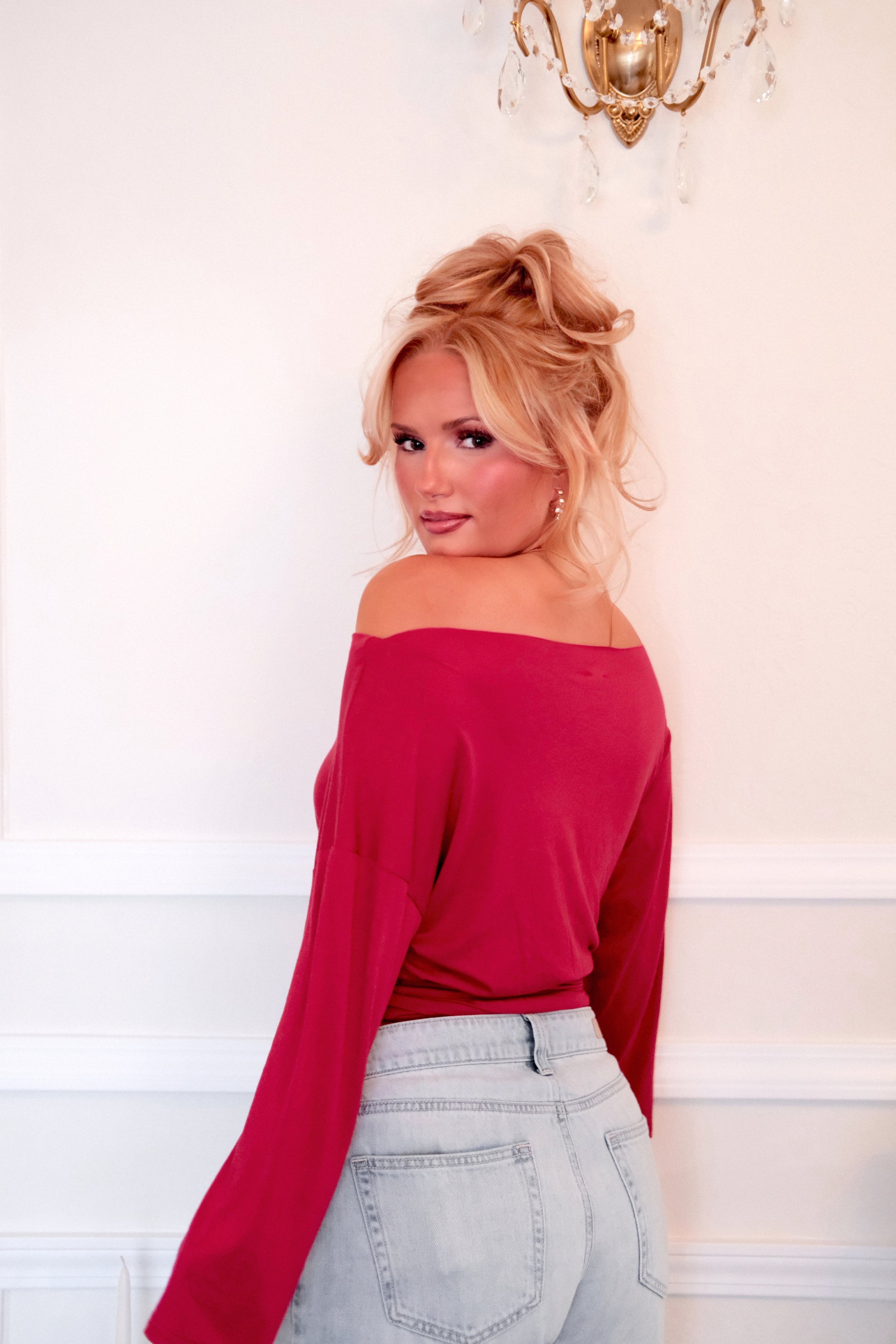 The Silhouette Top - Wine