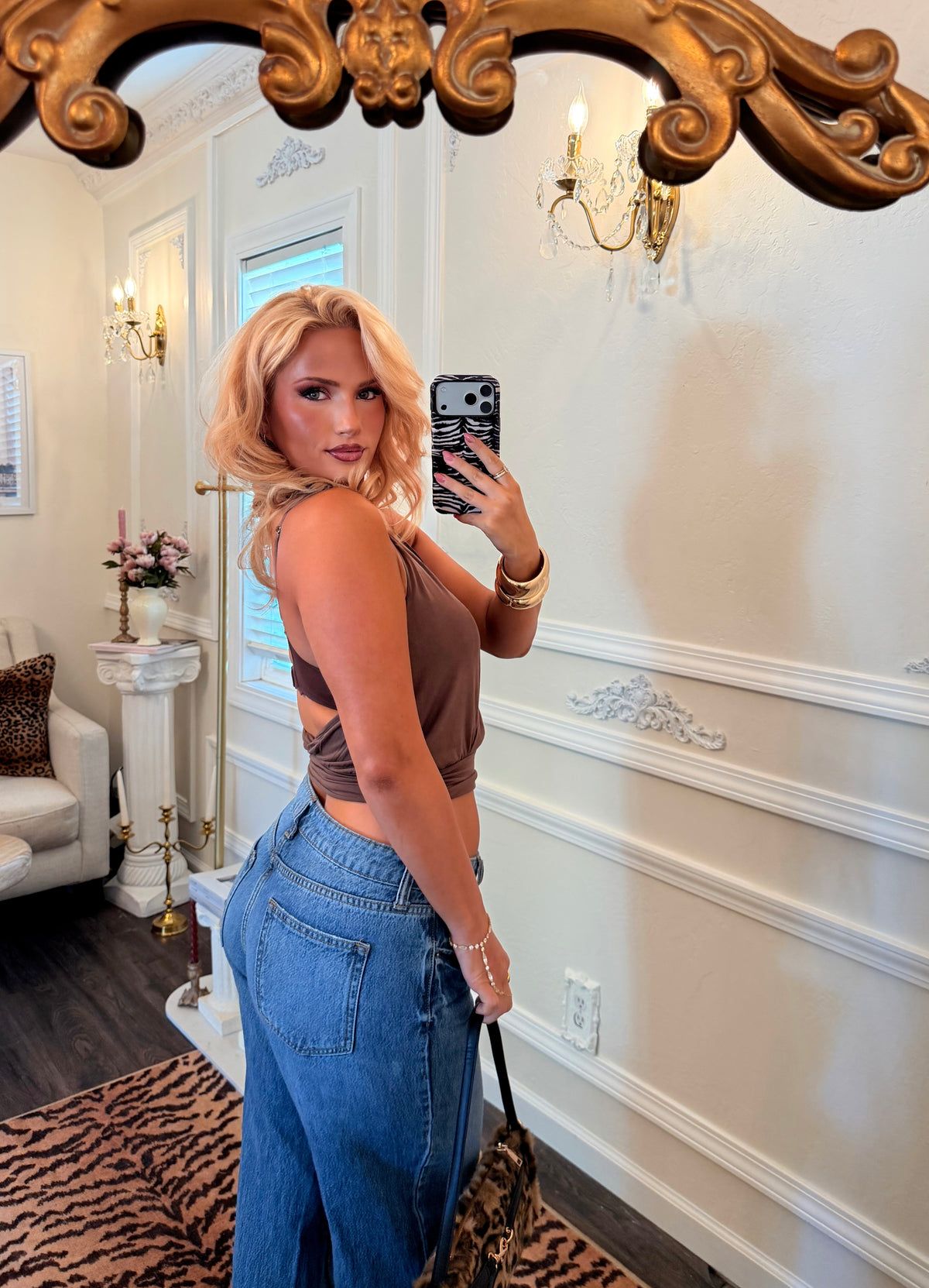 The After Hours Halter Top - Brown