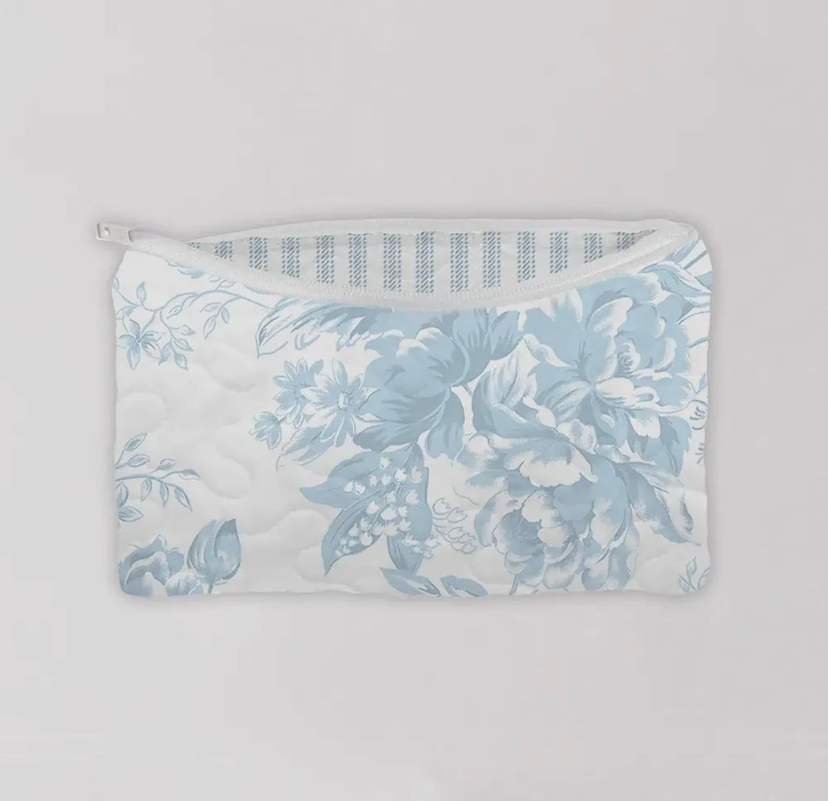 Rose De Toile Cosmetic Pouch - Blue