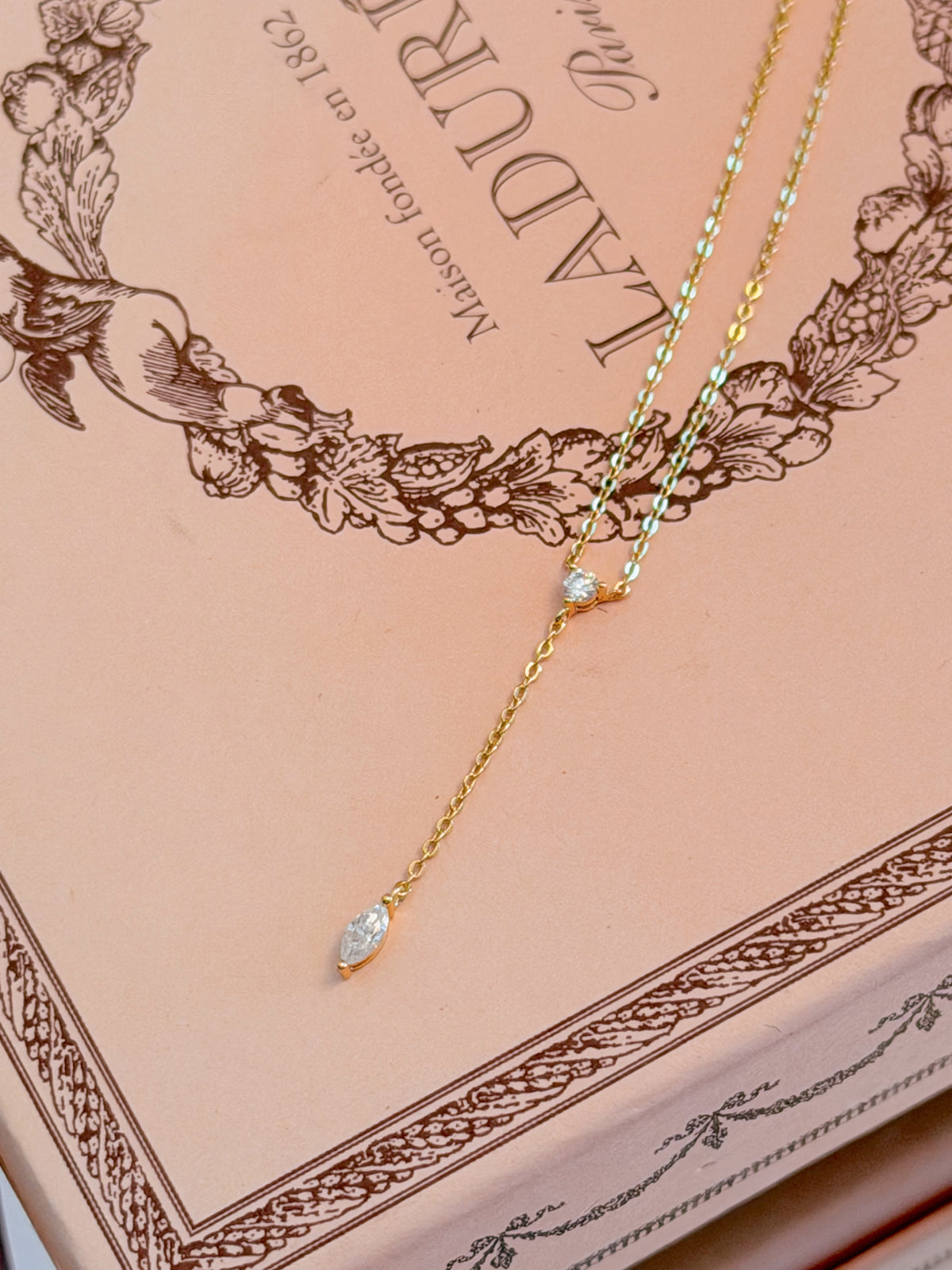 The Victoire Moissanite Lariat Necklace