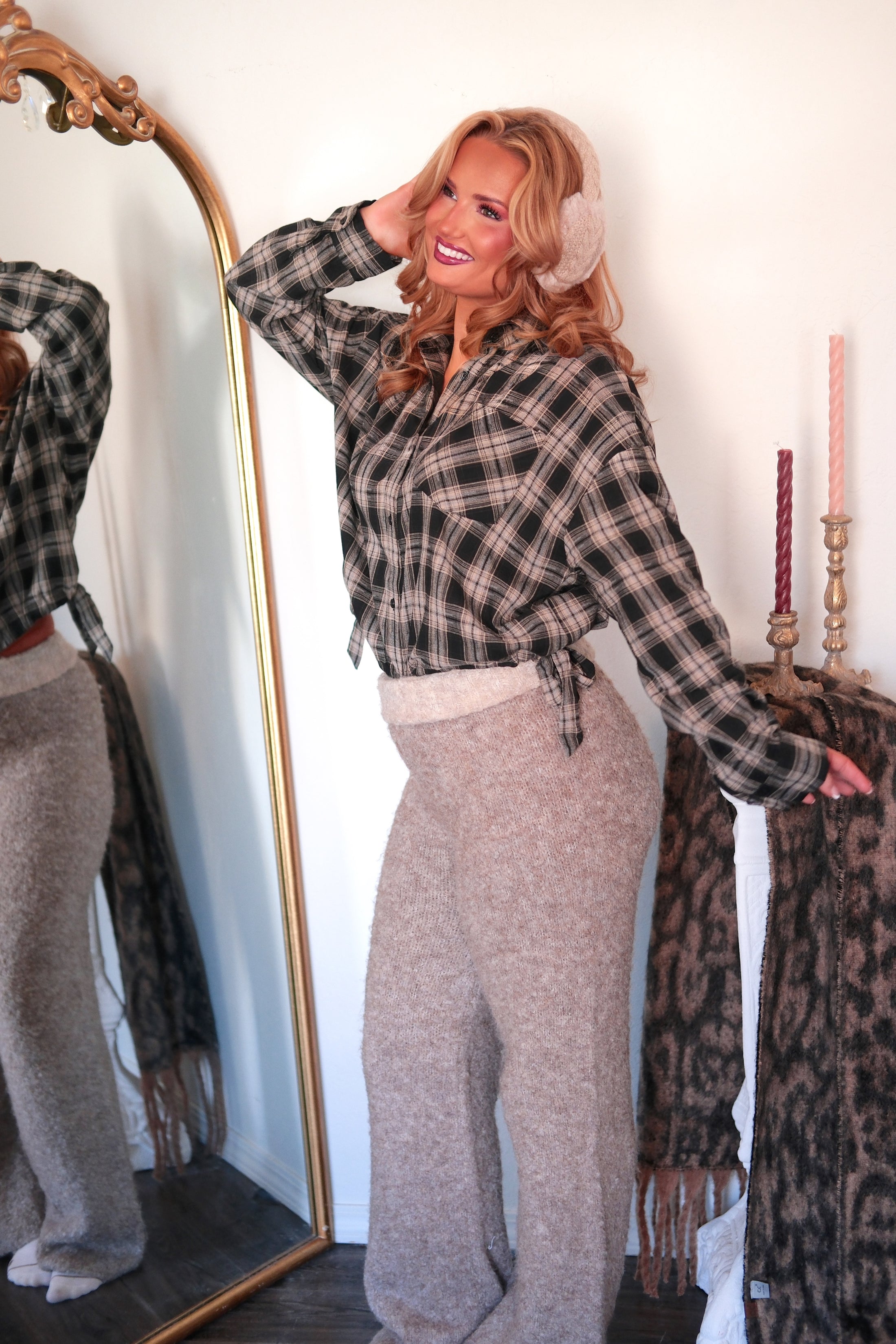 The Cabin Trail Plaid Top