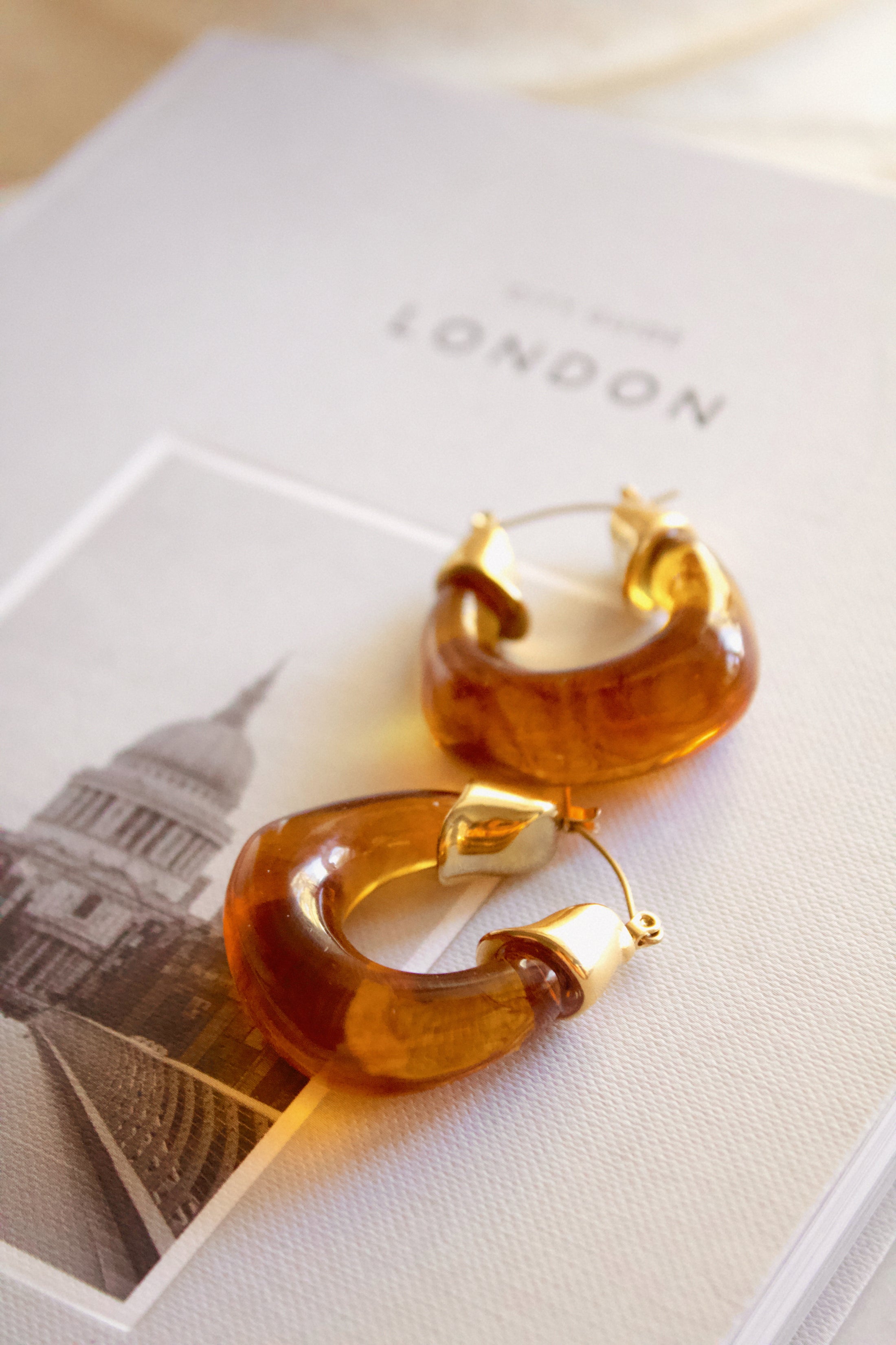 The Mayfair Amber Hoops