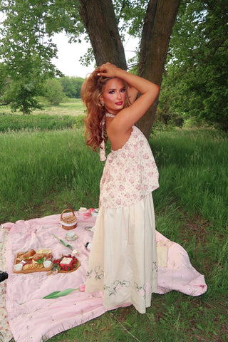 Cream Tea Blossoms Top