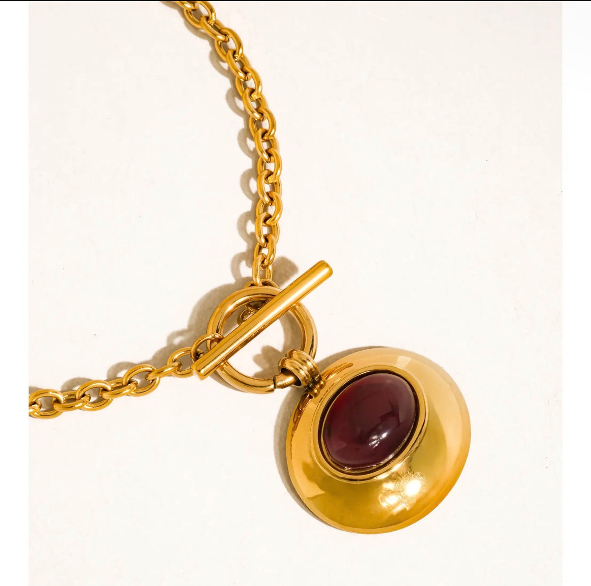The Bordeaux Cabochon Necklace