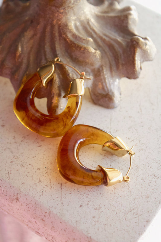 The Mayfair Amber Hoops