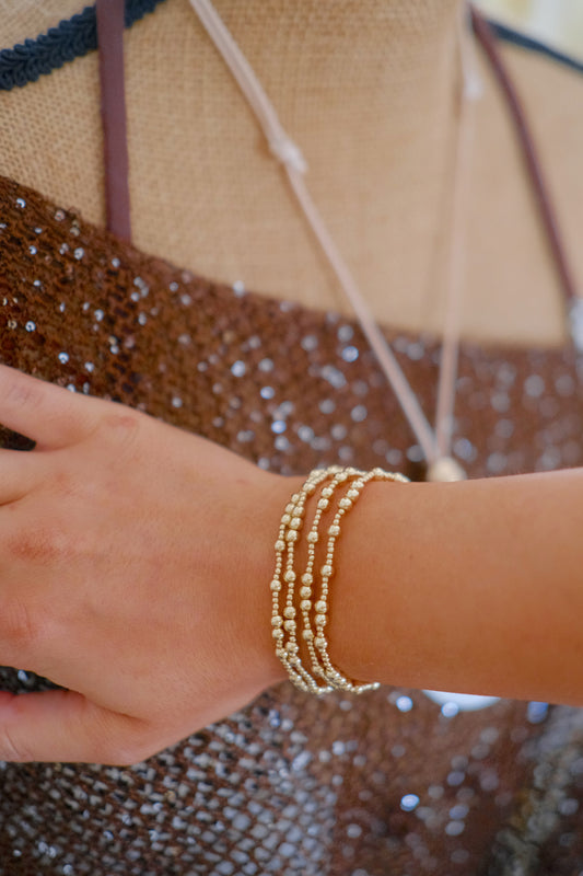 The Saint Honoré Gold Beaded Bracelet Set