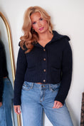 Load image into Gallery viewer, The Midnight Ridge Collar Knit
