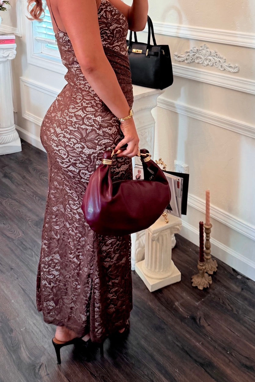 The Vivienne Sculpted Bag – Bordeaux