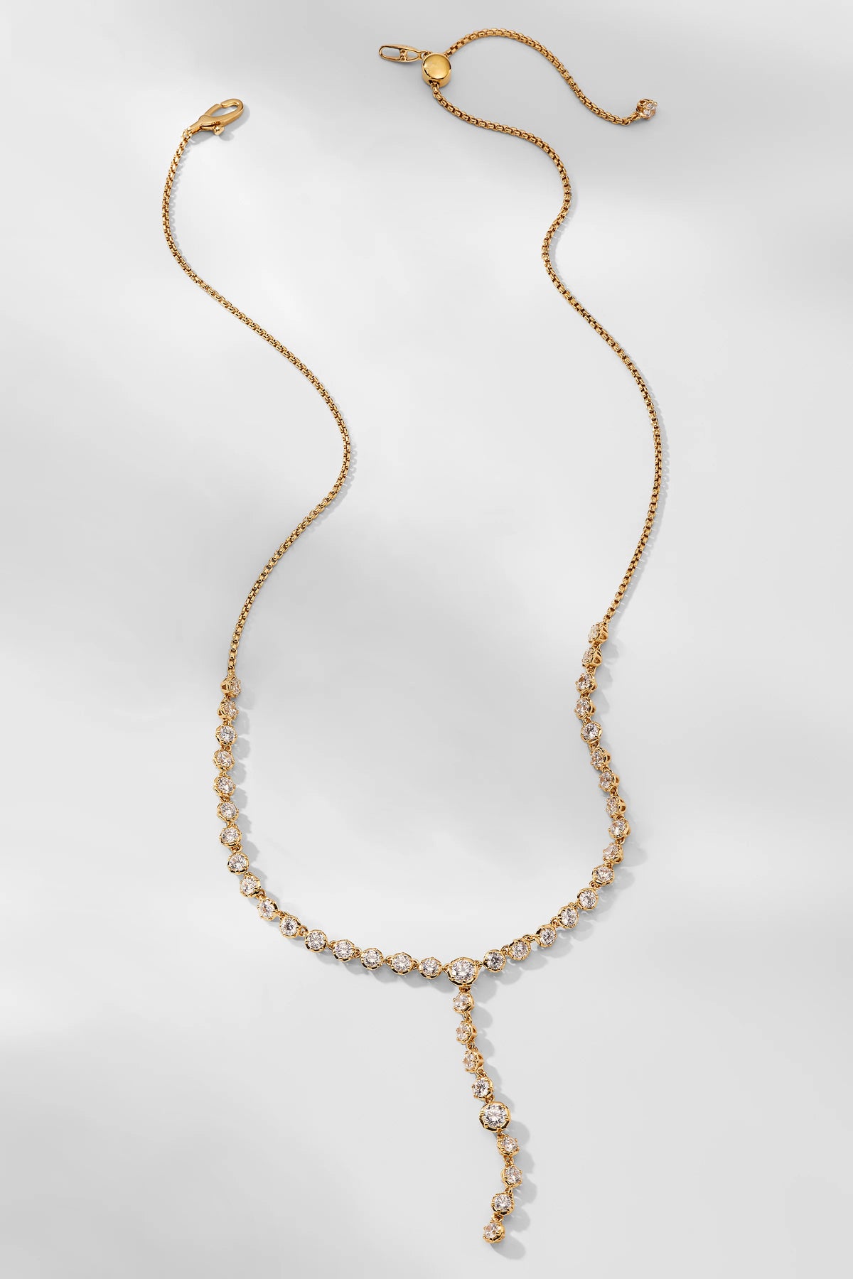 Colette Crystal Lariat Necklace