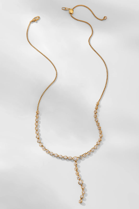 Colette Crystal Lariat Necklace