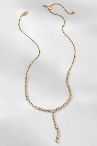 Colette Crystal Lariat Necklace