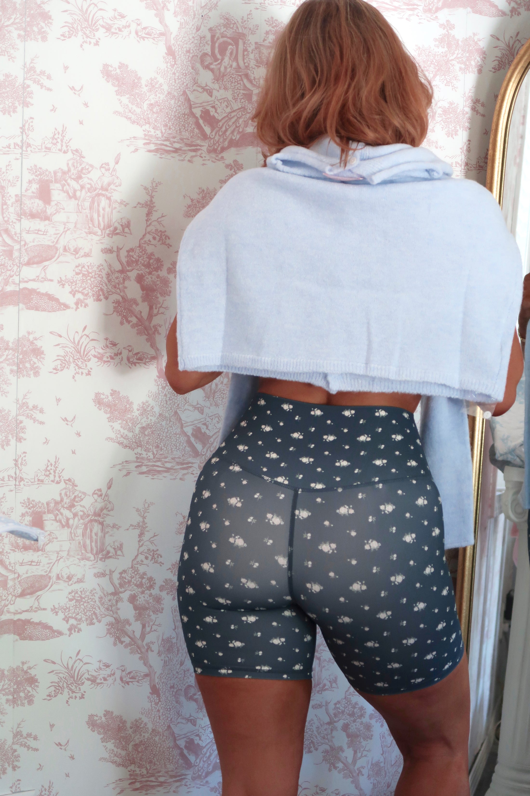 Midnight Blossoms Biker Shorts