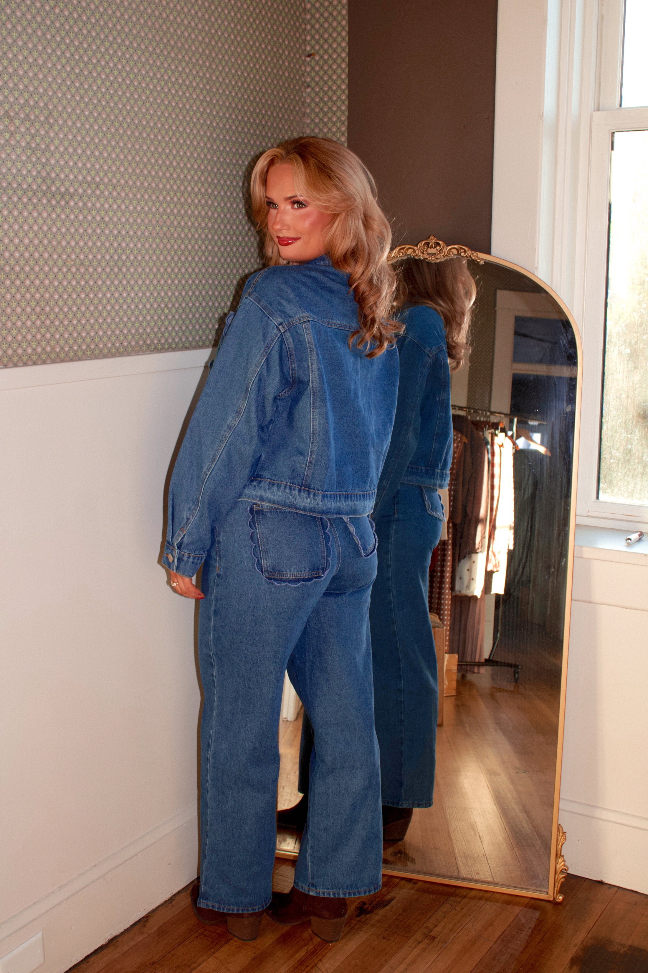 The Elliston Scalloped Jeans – Classic Indigo