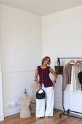 Load image into Gallery viewer, Bordeaux Button Front Vest

