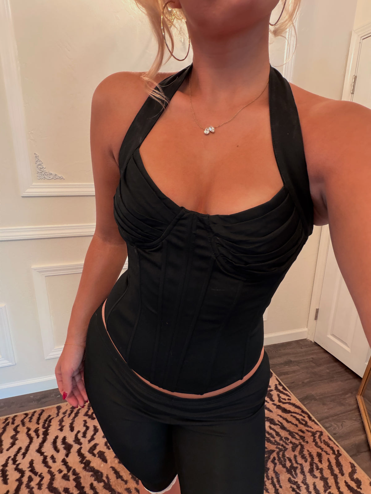 Nicolette Halter Corset — Noir