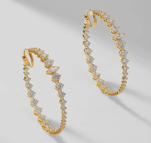 Leah Statement Hoop Earrings
