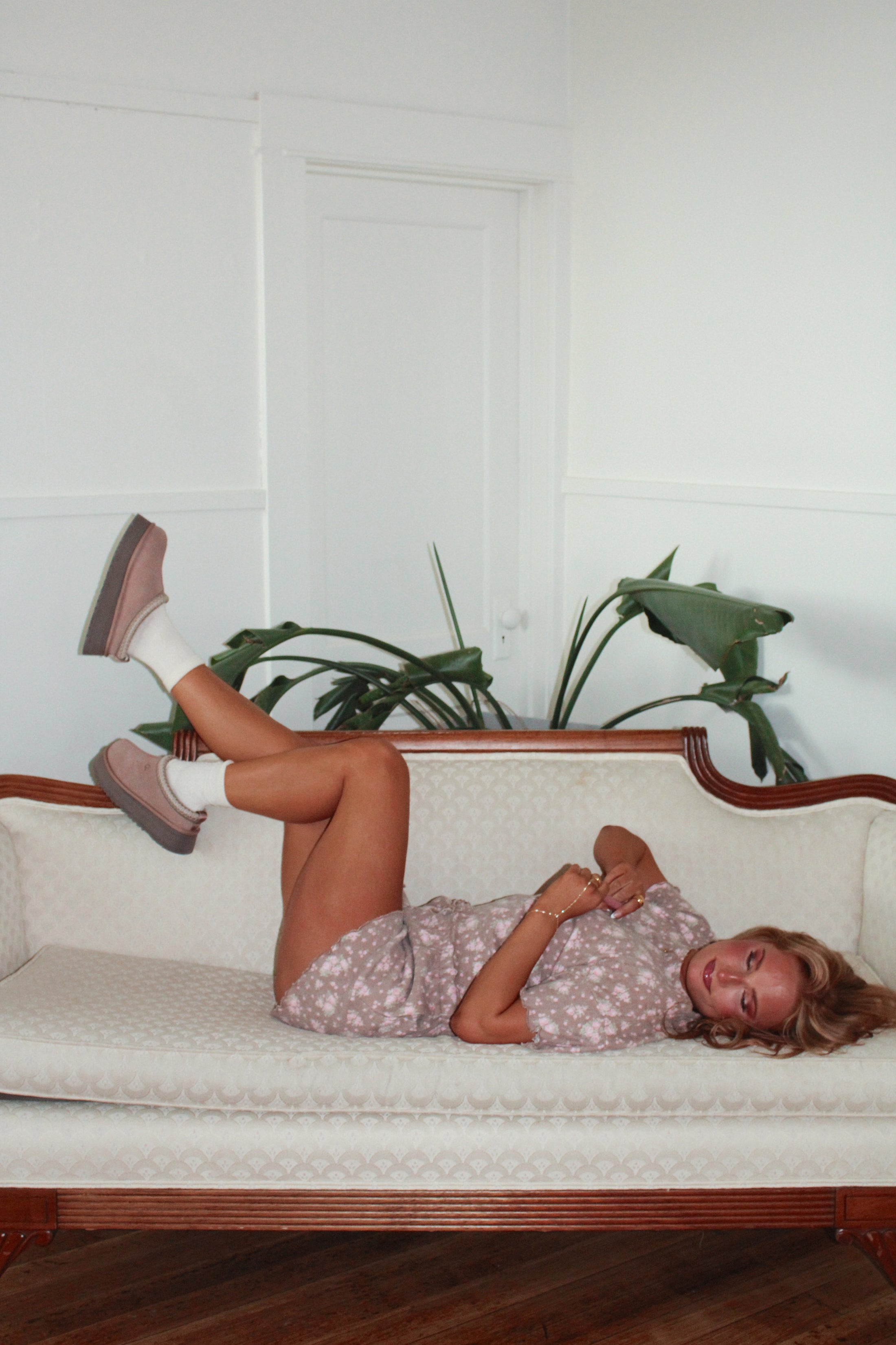 Mocha Mauve Bloom Pajama Set