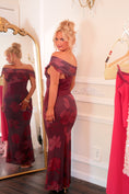 Load image into Gallery viewer, The Merlot Hibiscus Dress
