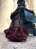 Load image into Gallery viewer, The Tribeca Woven Handbag — Burgundy
