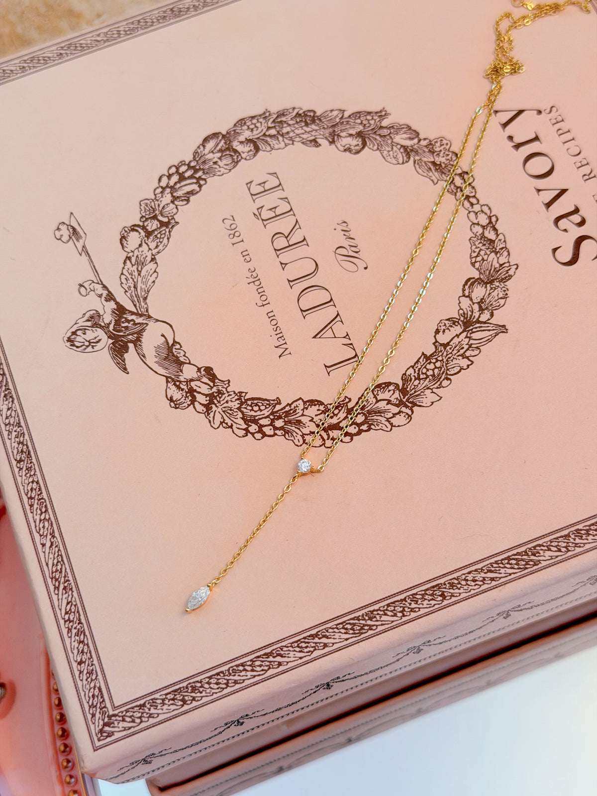 The Victoire Moissanite Lariat Necklace