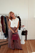 Load image into Gallery viewer, Clarette Wide Leg Trousers - Mocha Satin
