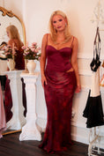 Load image into Gallery viewer, The Juliette Wine Blossom Dress
