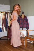 Load image into Gallery viewer, The Élodie Pleated Dress – Rosé Mocha
