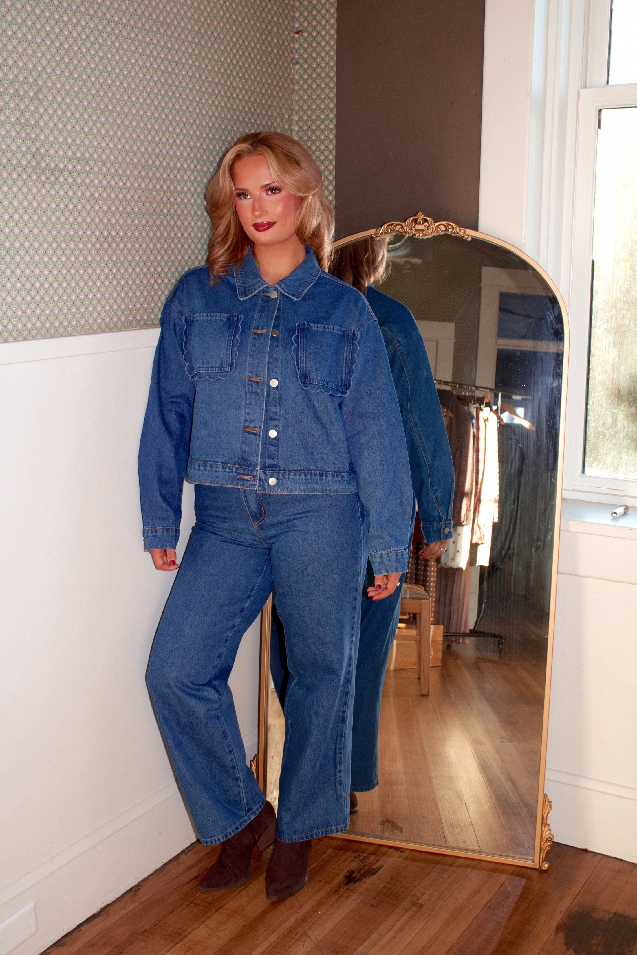 The Elliston Scalloped Jeans – Classic Indigo