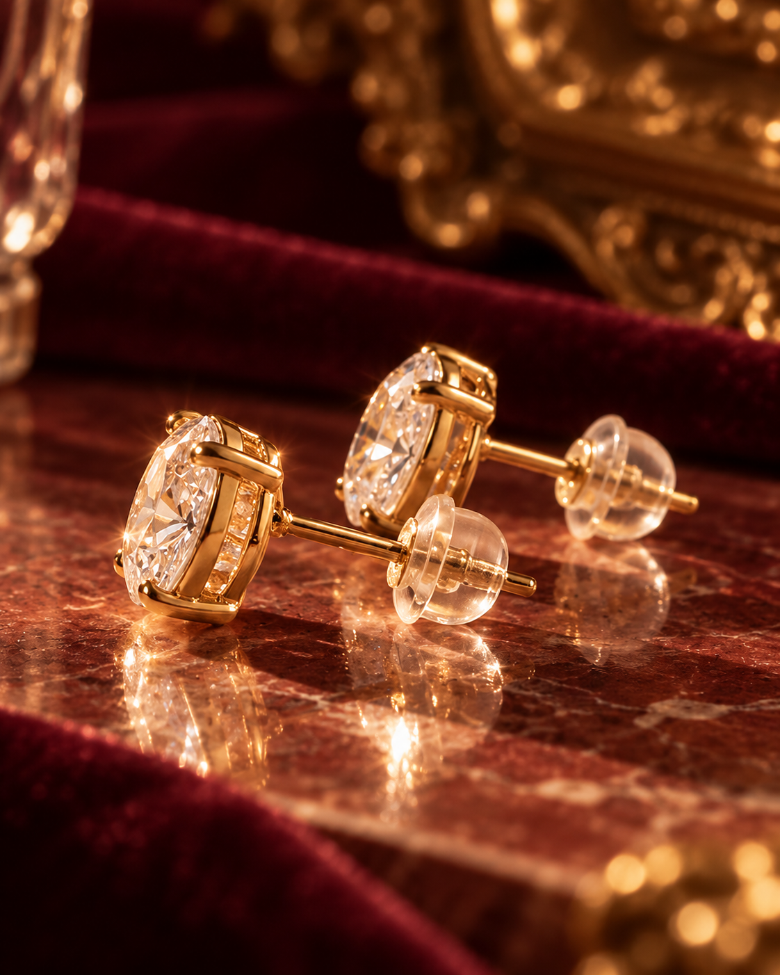 Émeraude Oval Studs