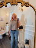 Load image into Gallery viewer, The Claudette Houndstooth Collar Top Preorder 9.1
