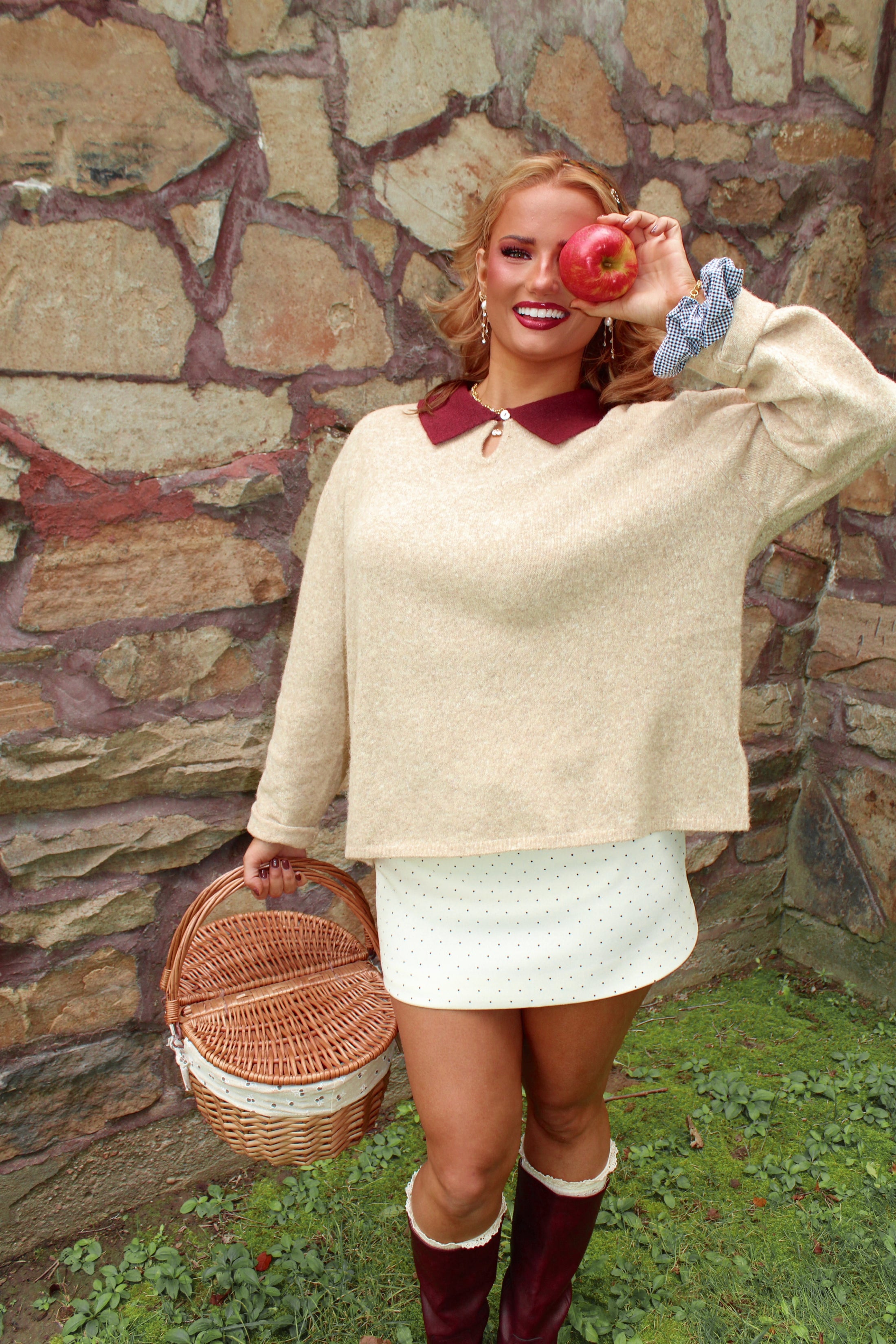 The Wentworth Polo Knit - Caramel Apple
