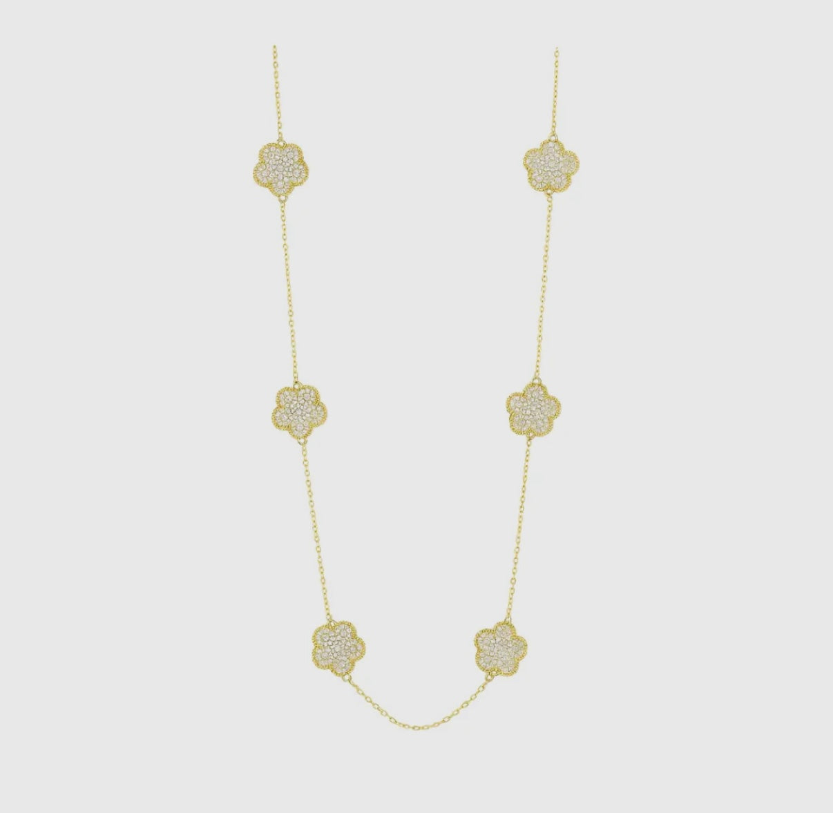 The Fleurette Pavé Necklace