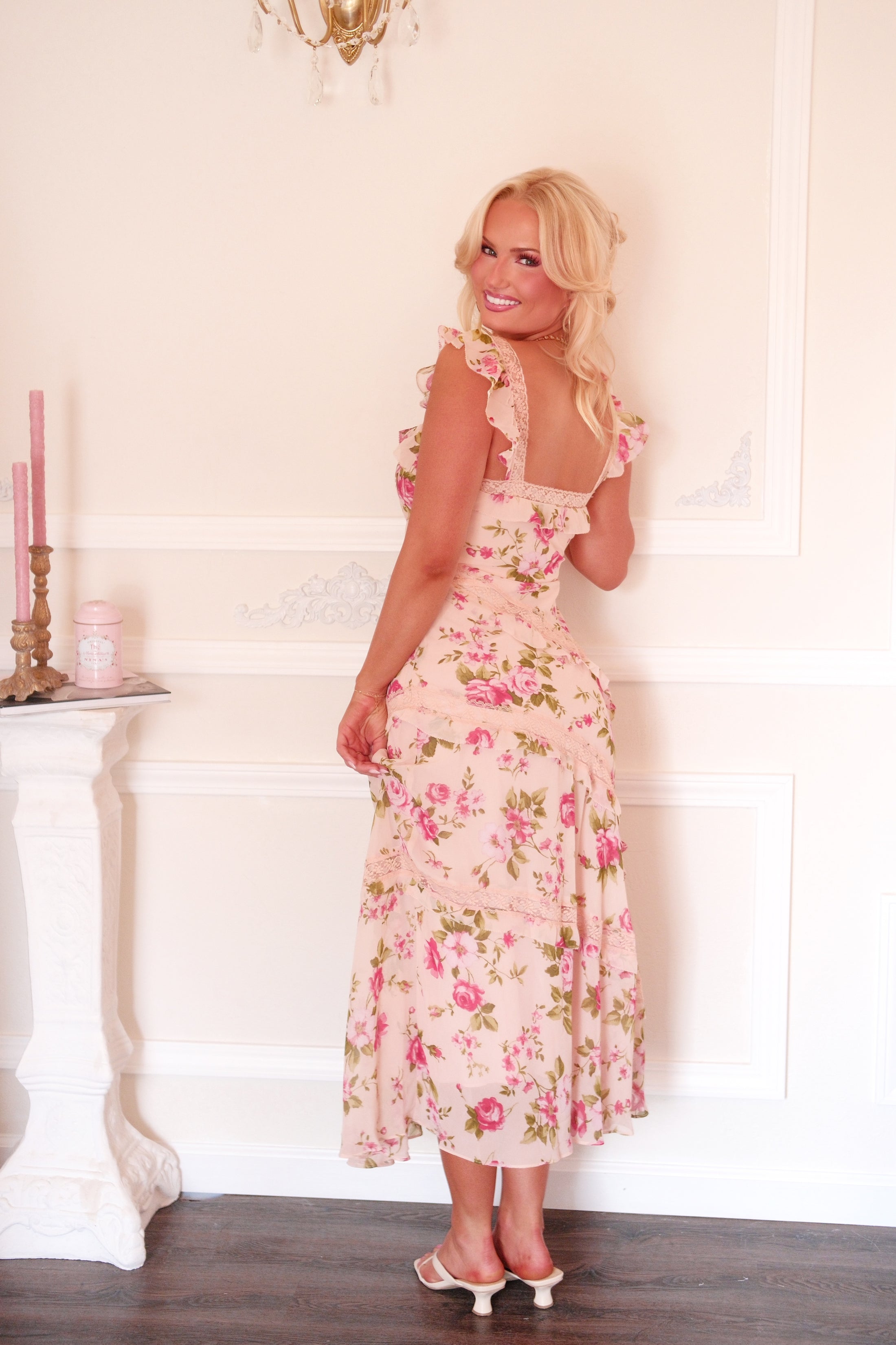 The English Rose Ruffle Midi