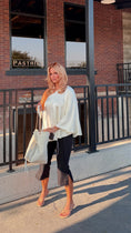Load image into Gallery viewer, The Azure Soirée Silk Top – Parisian Pearl
