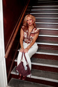 Load image into Gallery viewer, Marivelle Lace Blouse – Mocha Bloom
