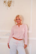 Load image into Gallery viewer, The Juliette Cotton Knit Cardigan - Blush
