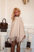 Load image into Gallery viewer, Lennon Fringe Poncho — Oatmeal
