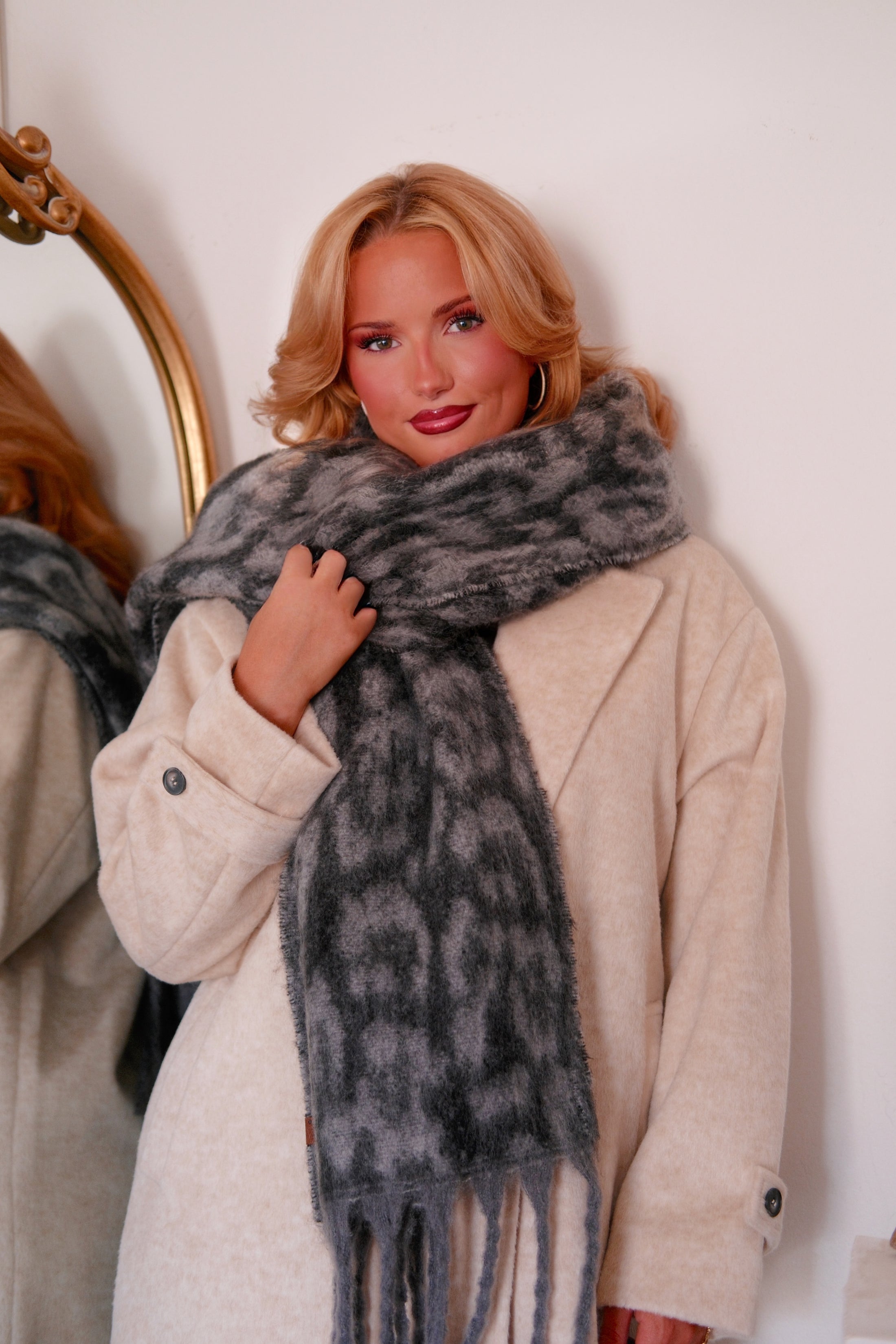 The Parisienne Cloud-Leopard Scarf