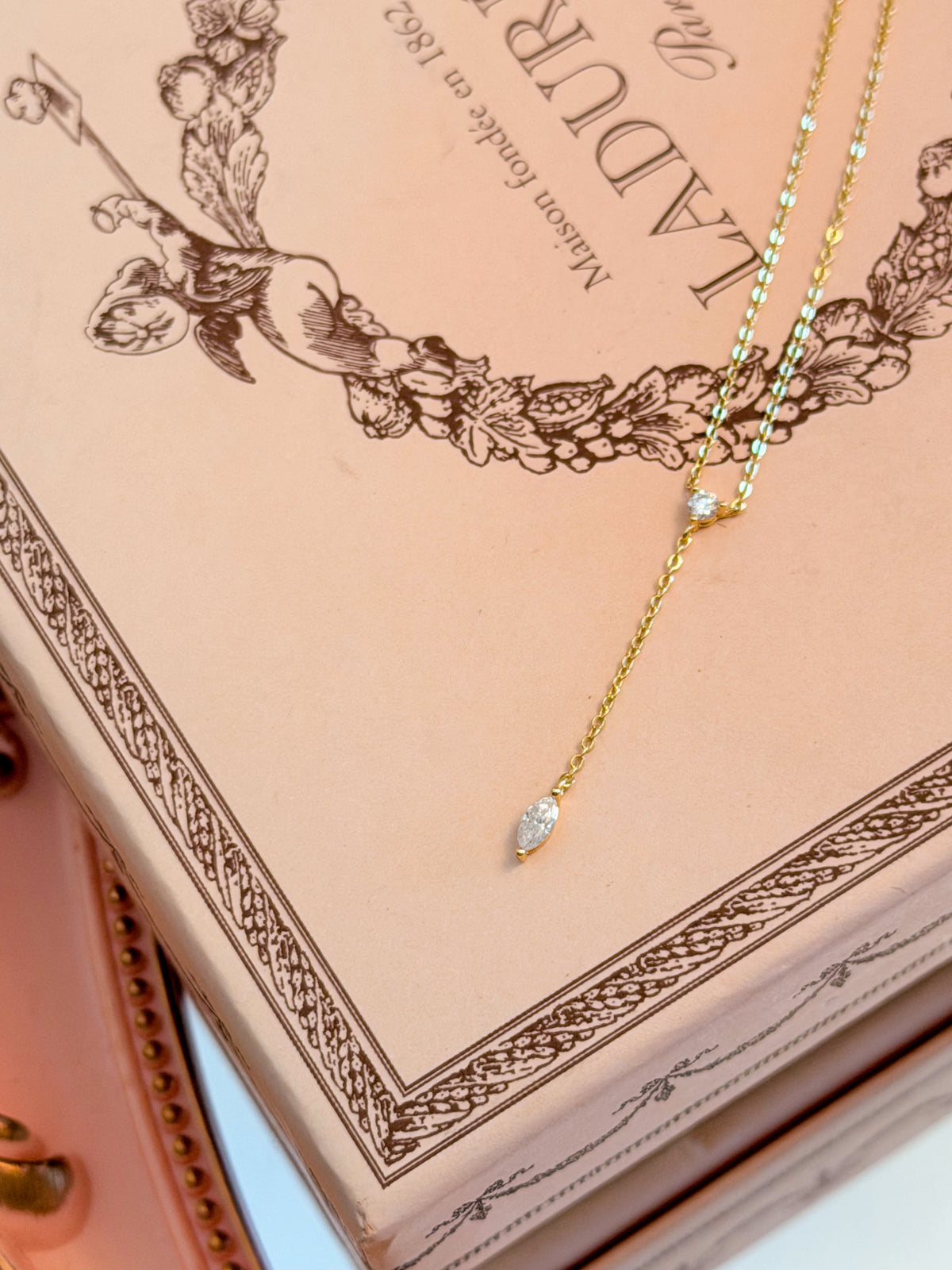 The Victoire Moissanite Lariat Necklace