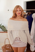 Load image into Gallery viewer, The Lennox Off-Shoulder Knit – Oatstone
