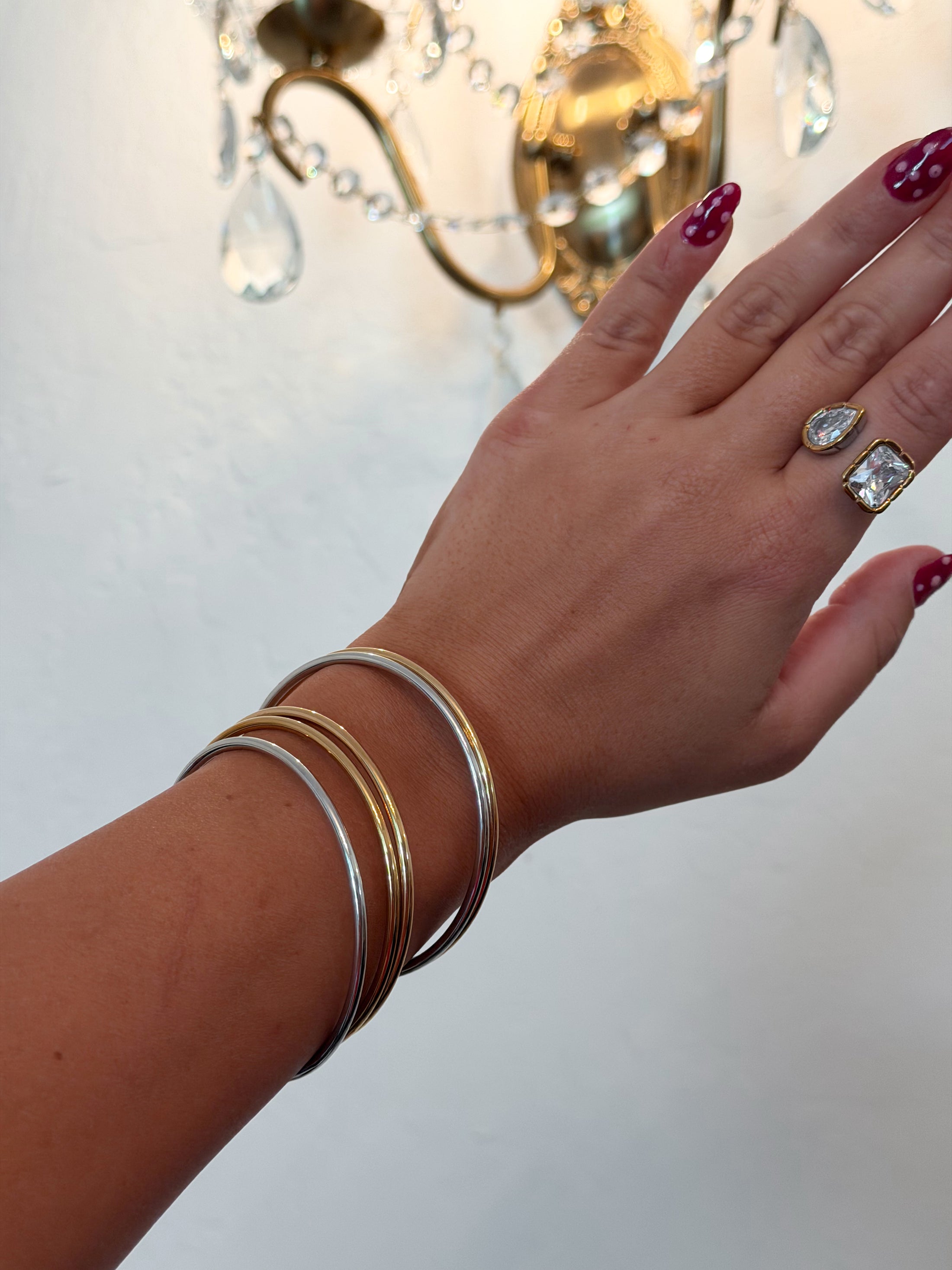 The Madeleine Mixed Metal Bangle Set