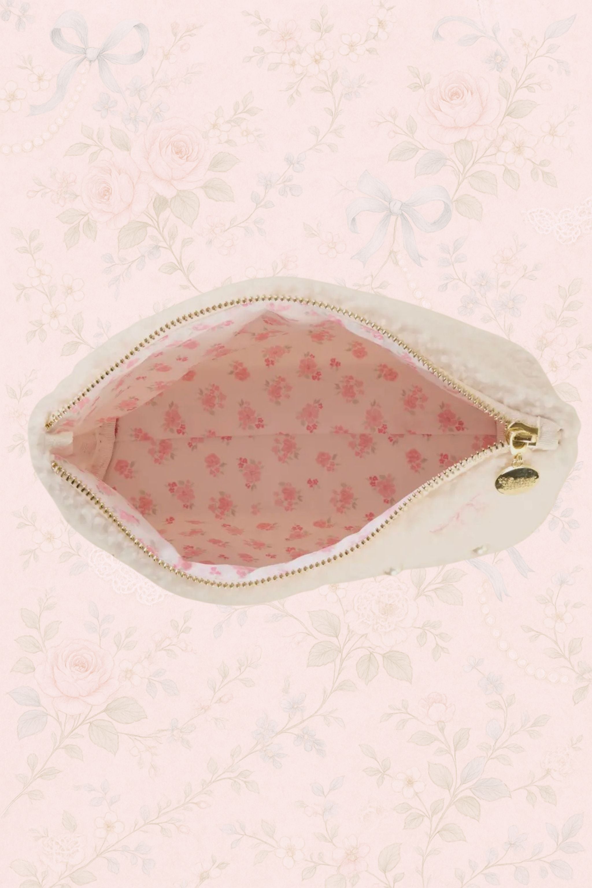 Blush Bows Teddy Pouch