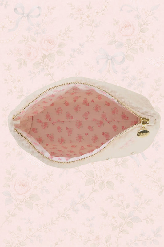 Blush Bows Teddy Pouch