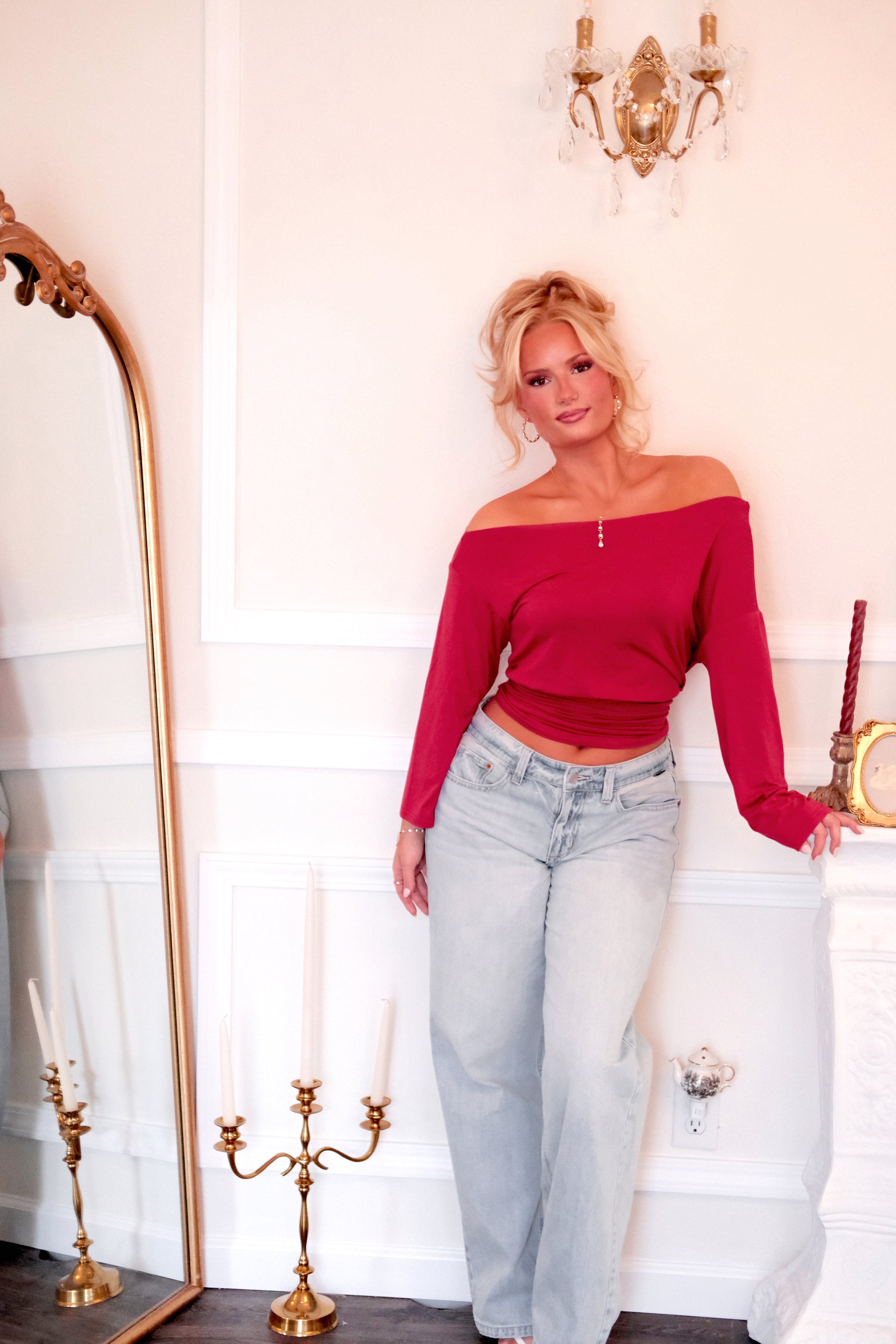 The Silhouette Top - Wine