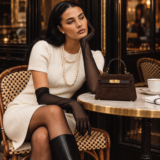 The Janáe Mini Handbag - Chocolate Suede Preorder 10.17