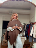 Load image into Gallery viewer, The Palais Poncho Shawl - Café Chestnut
