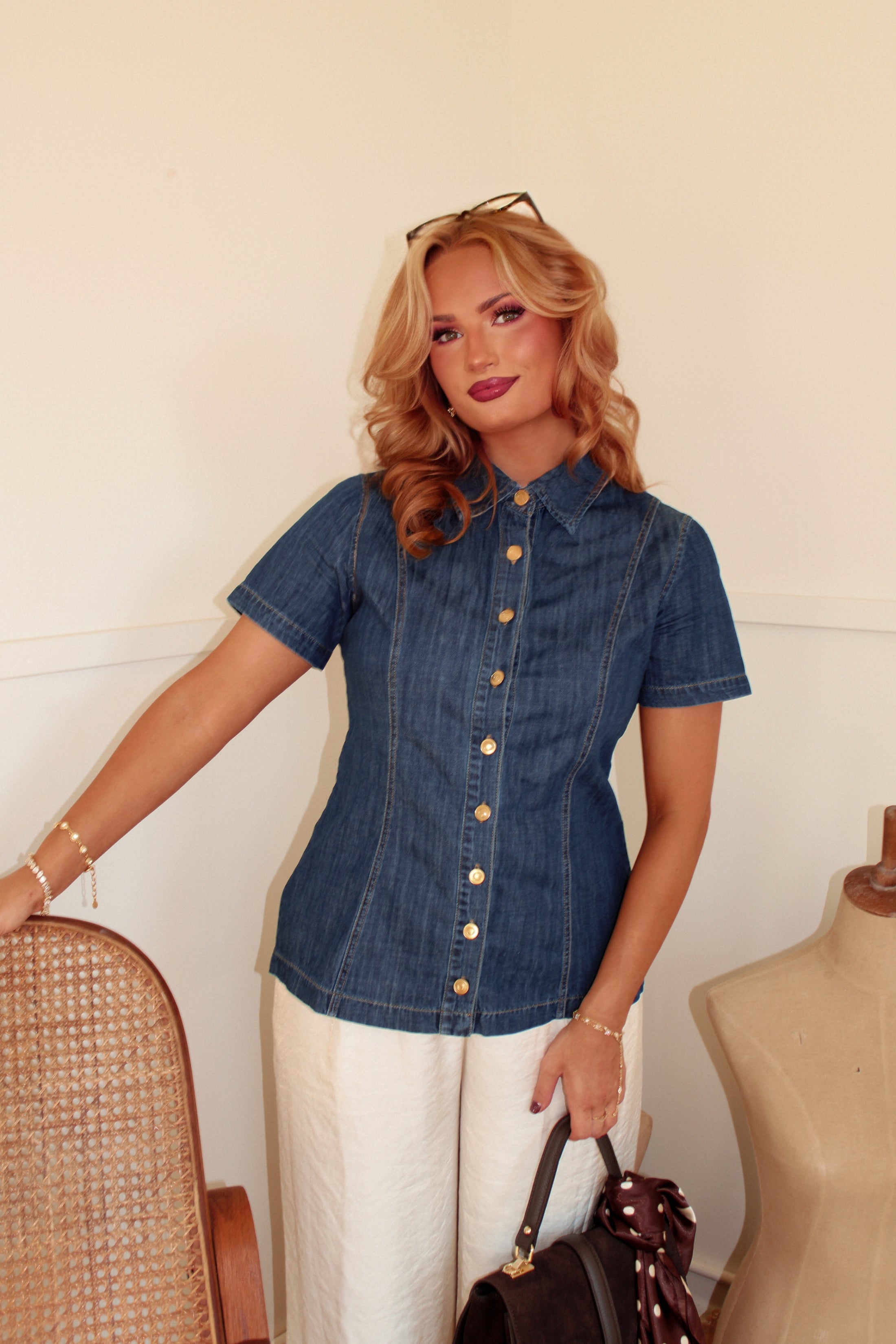 The Kingsley Denim Top