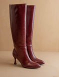 Load image into Gallery viewer, The Montclair Heeled Boot – Bordeaux
