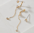 Load image into Gallery viewer, Salome CZ Linear Chain Earrings
